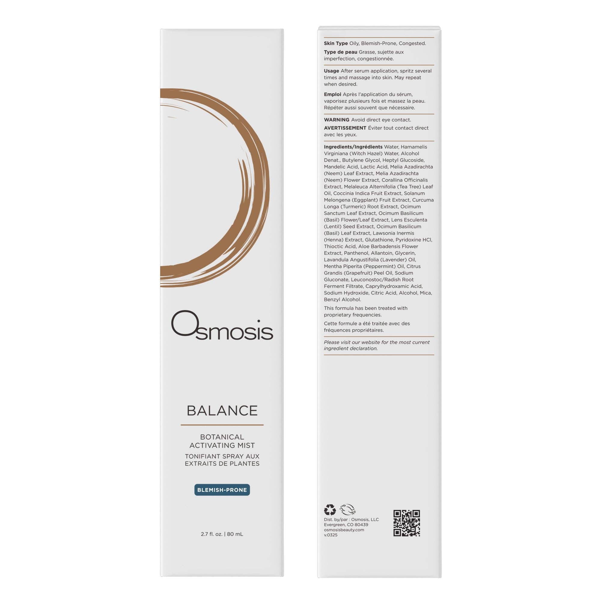Balance Botanical Activating Mist: 80 mL