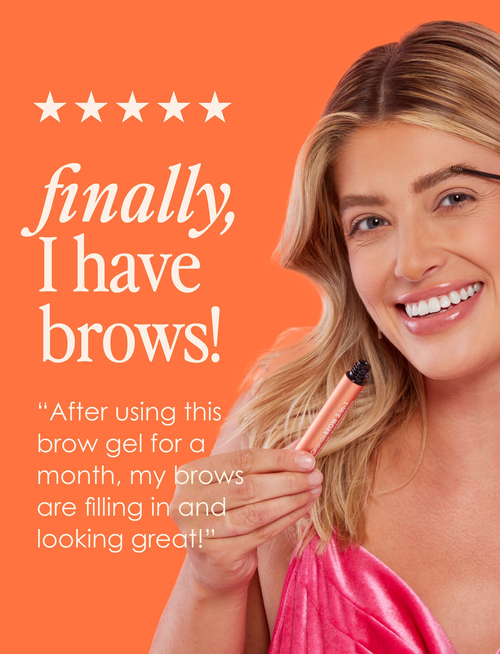 GrandeBROW 2-In-1 Tinted Brow Gel + Brow Enhancing Serum: Taupe