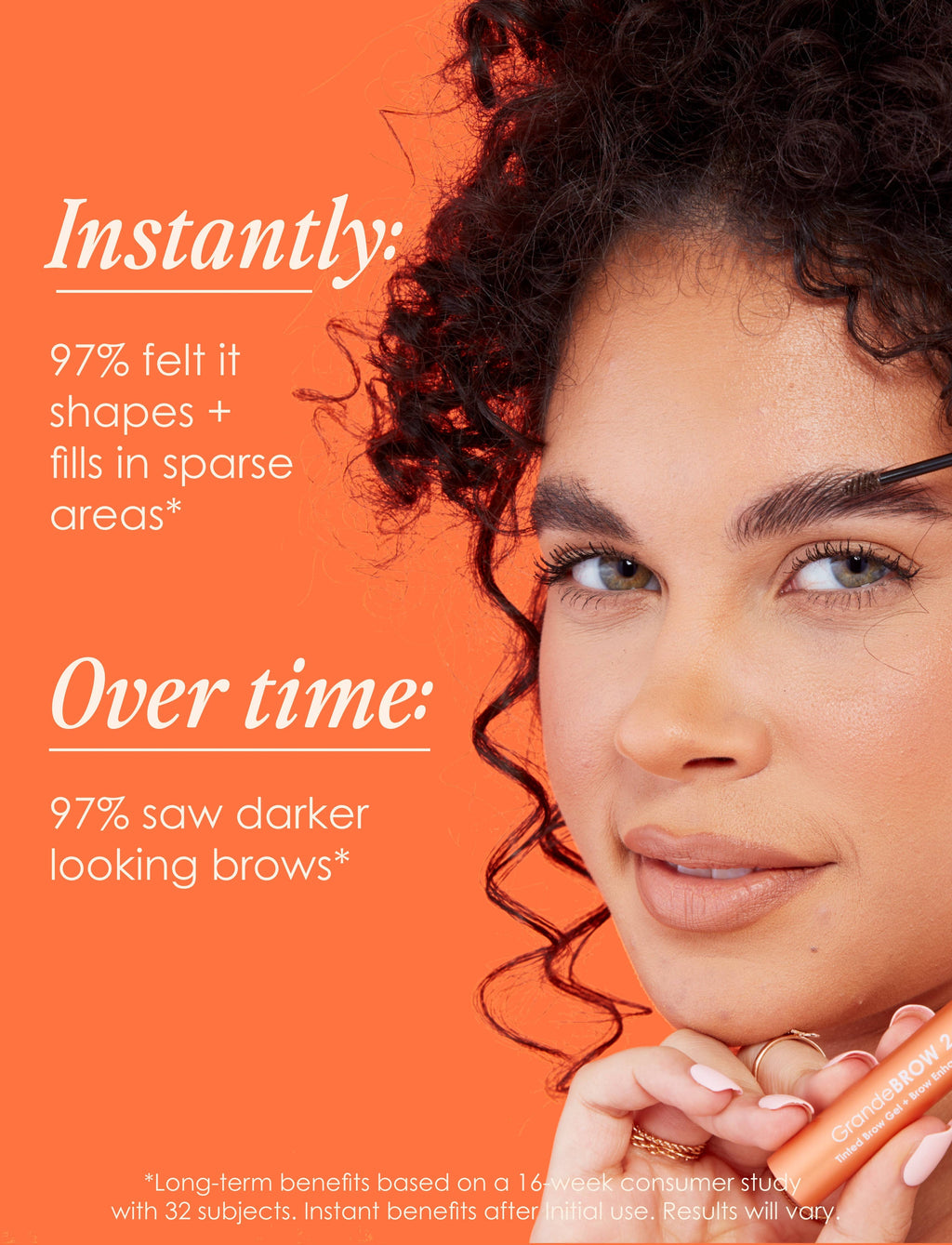 GrandeBROW 2-In-1 Tinted Brow Gel + Brow Enhancing Serum: Taupe